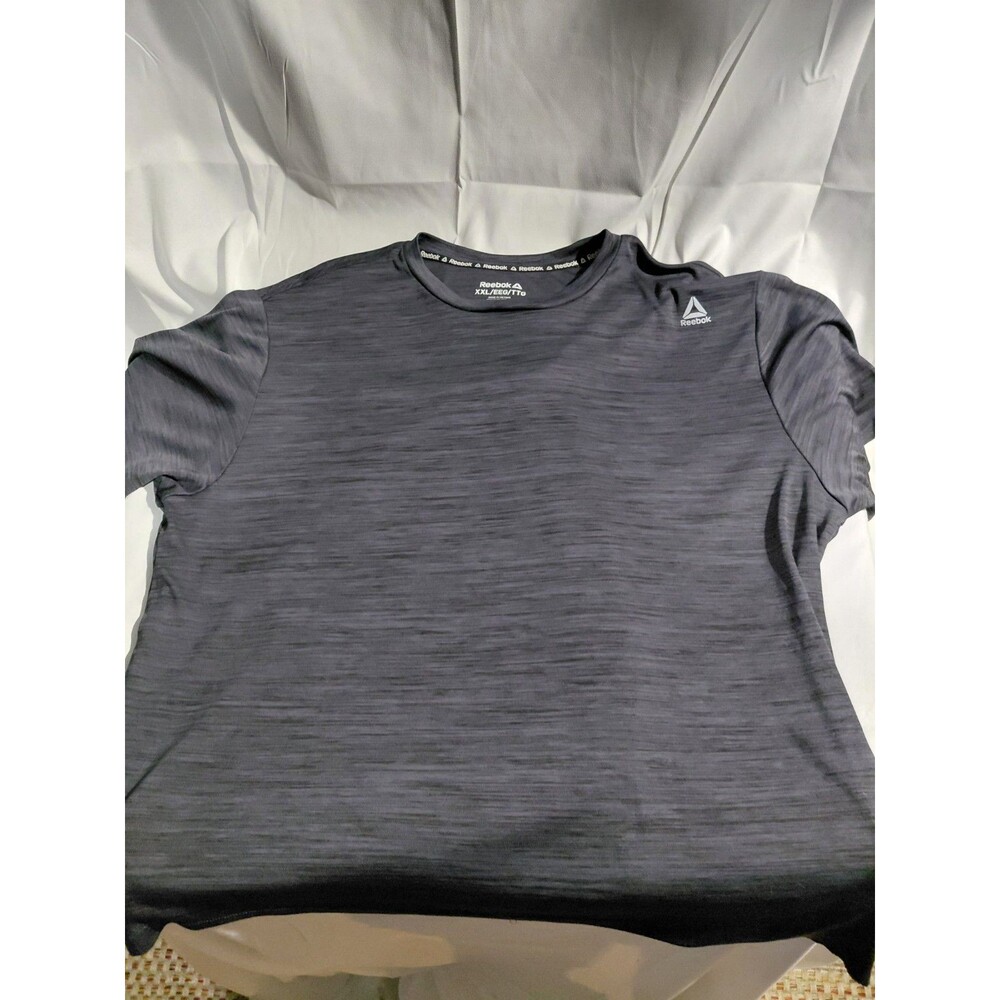 Reebox Black Mesh Men's XXL Excercise Unisex Polyester T-Shirt